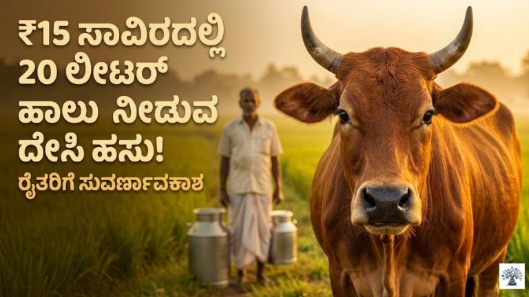 ₹15 ಸಾವಿರದಲ್ಲಿ 20 ಲೀಟರ್ ಹಾಲು ನೀಡುವ ದೇಸಿ ಹಸು – ರೈತರಿಗೆ ಸುವರ್ಣಾವಕಾಶ 20 Liter Milk Giving Deshi Cow: Desi cow giving 20 liters of milk for ₹15 thousand | Golden opportunity for farmers